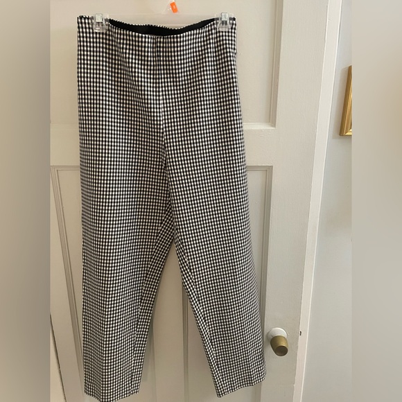 H&M brand new gingham slim fit pants with elasticized waist band in size XL. - Picture 3 of 11